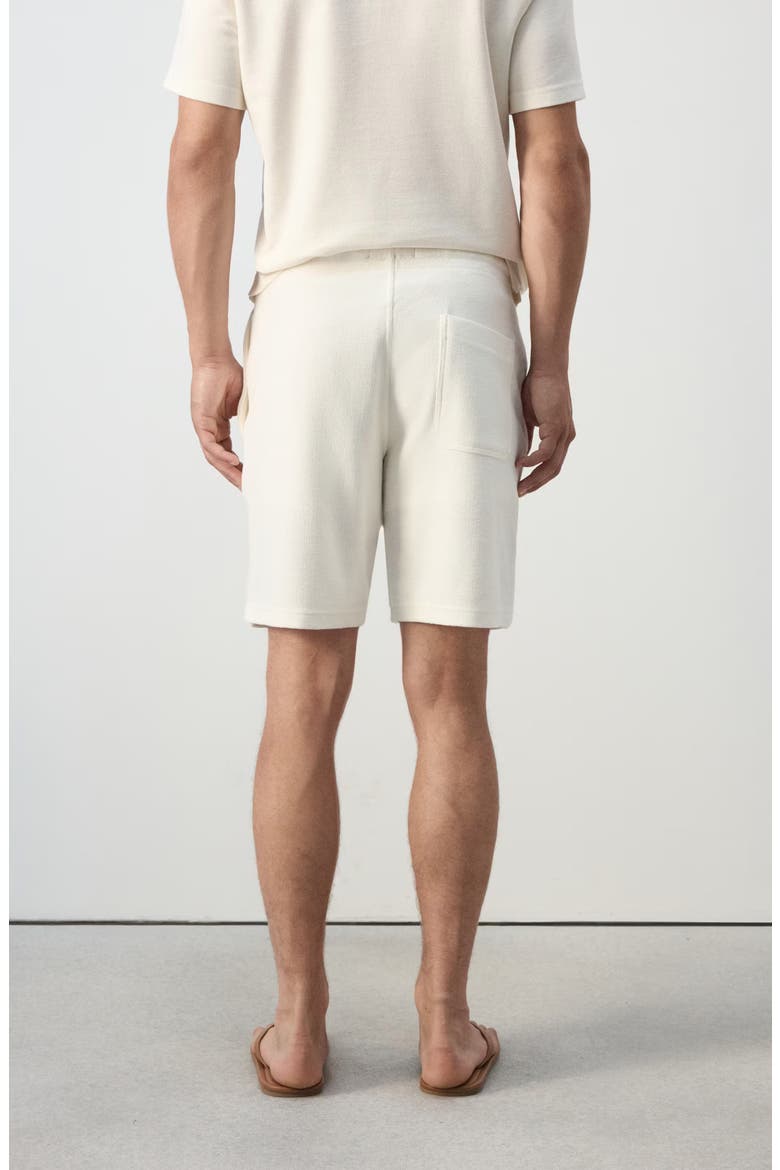 Textured Drawstring Bermuda Shorts, Alternate, color, WHITE