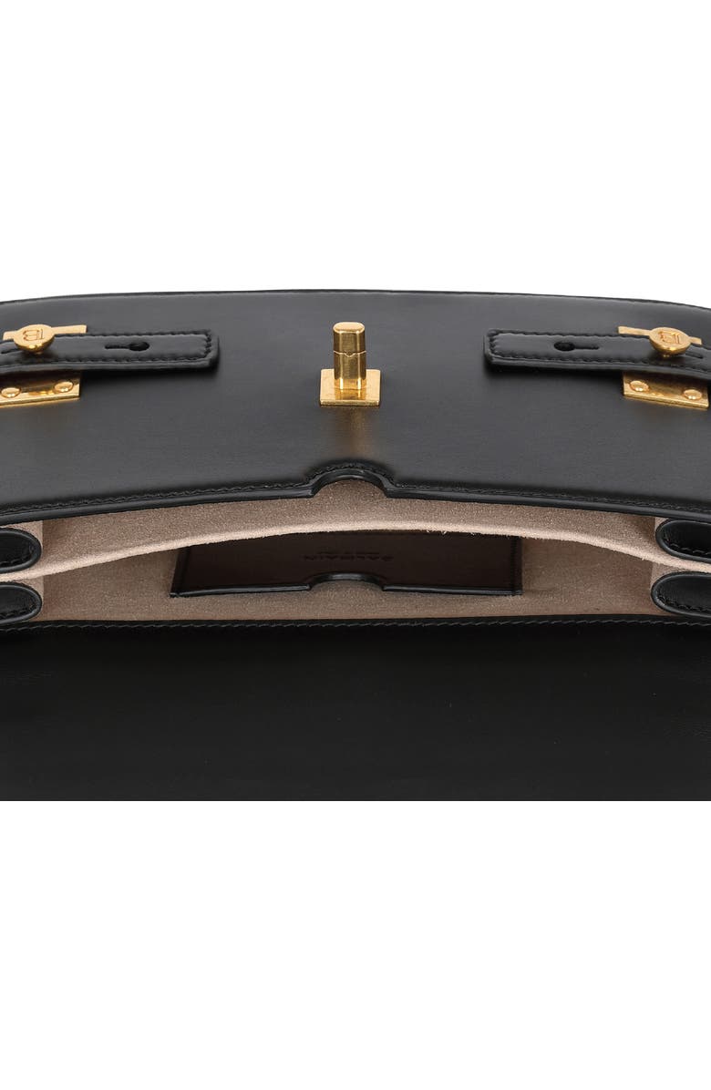 Balmain B-Buzz 24 Leather Top Handle Bag, Alternate, color,