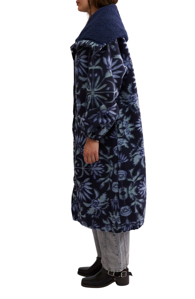 Free People This Love Floral Wing Collar Cardigan, Alternate, color, Night Sky Combo