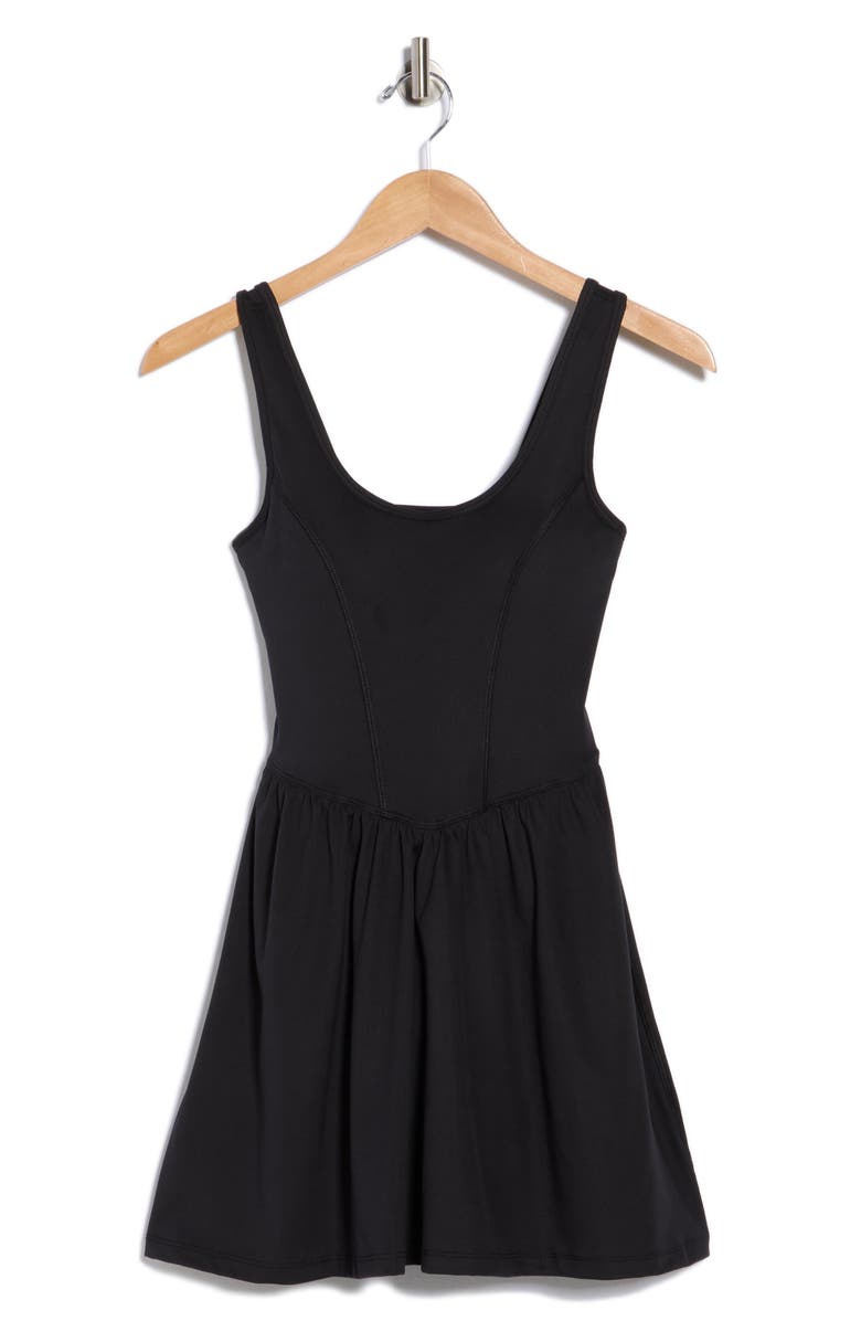 YOGALICIOUS Nude Tech Berlina Active Minidress, Main, color, Black