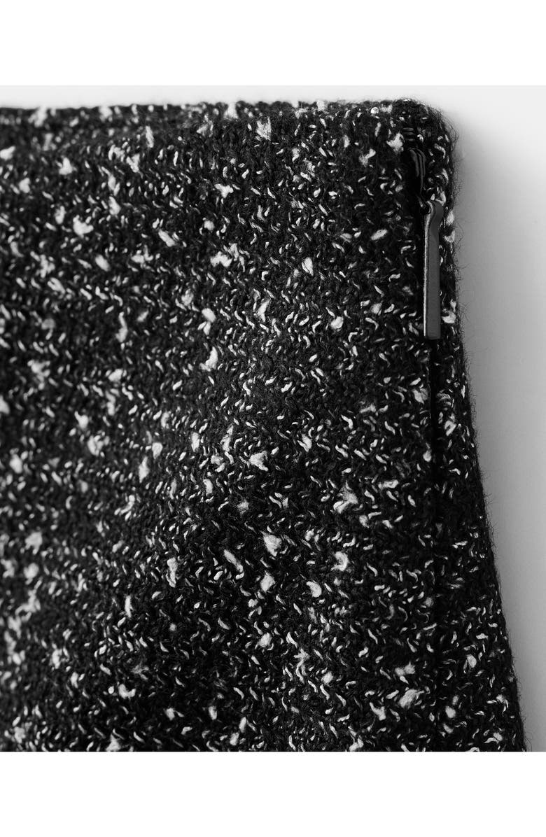 MANGO Fleck Knit Skirt, Alternate, color, Black