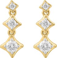 EFFY 14K Gold Plated Sterling Silver Diamond Drop Earrings