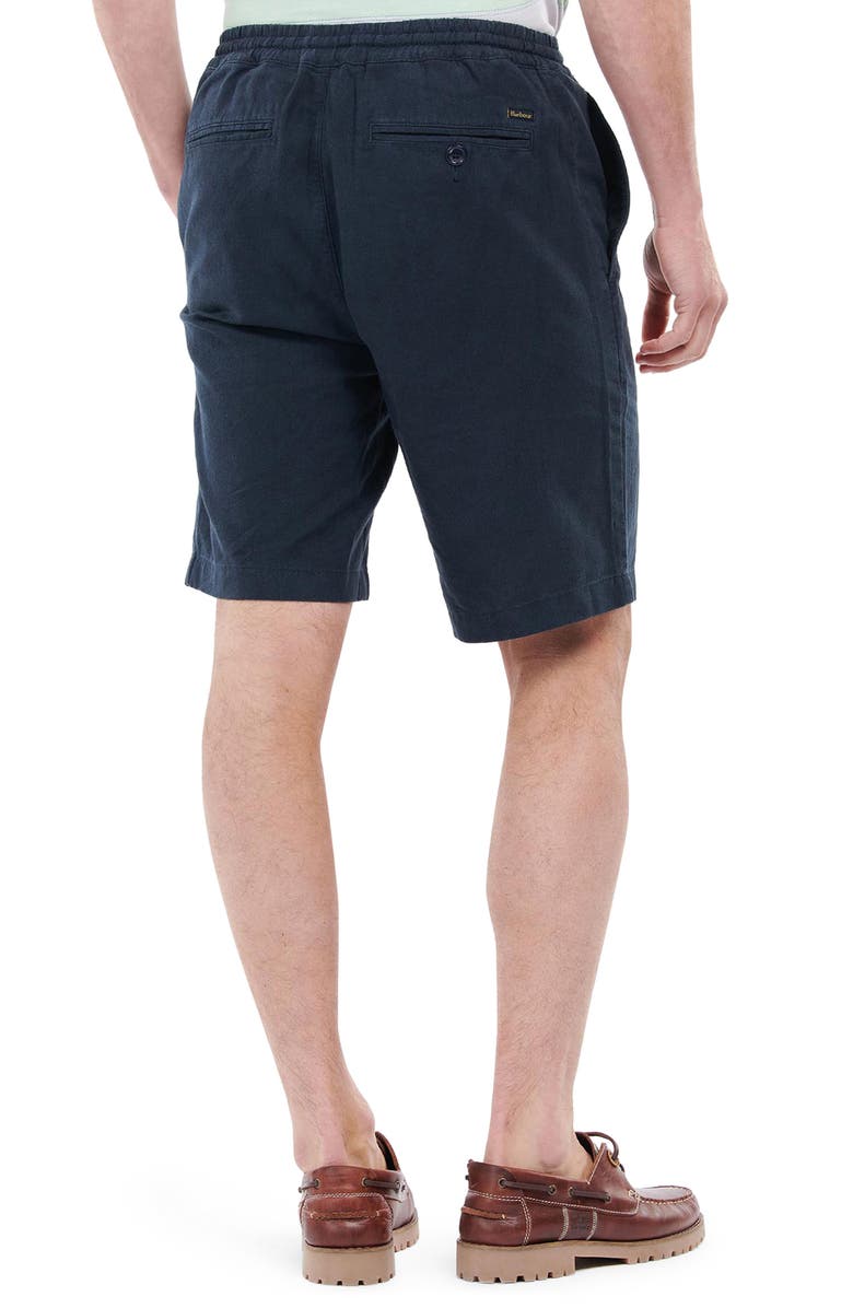 Barbour Linen & Cotton Blend Shorts, Alternate, color, City Navy