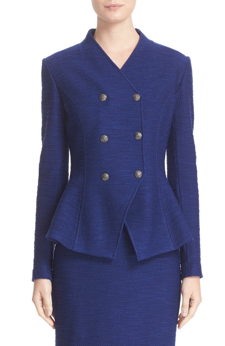 St. John Collection Catalina Double Breasted Knit Jacket, Main, color, 