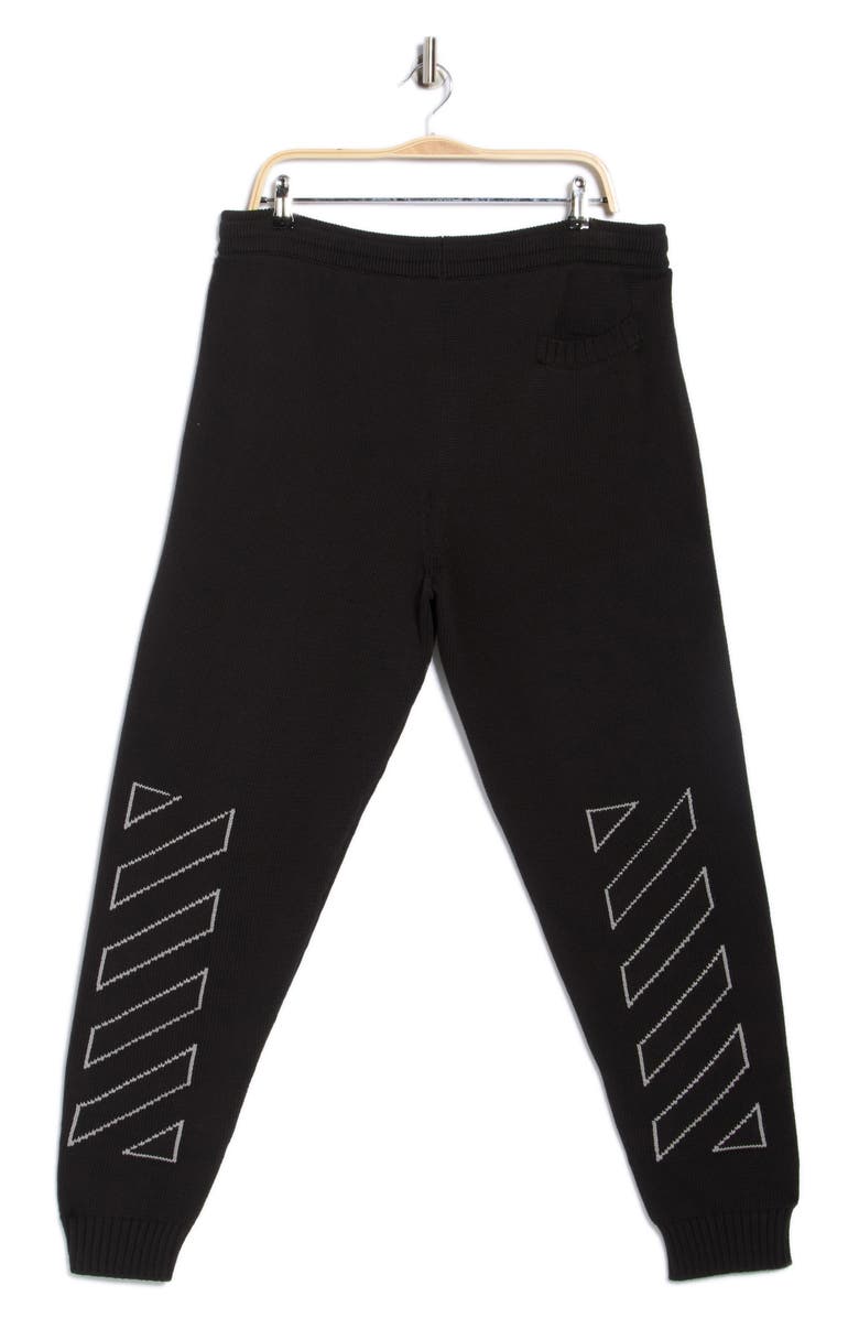 Off-White Diagonal Outline Knit Pants, Alternate, color, Black