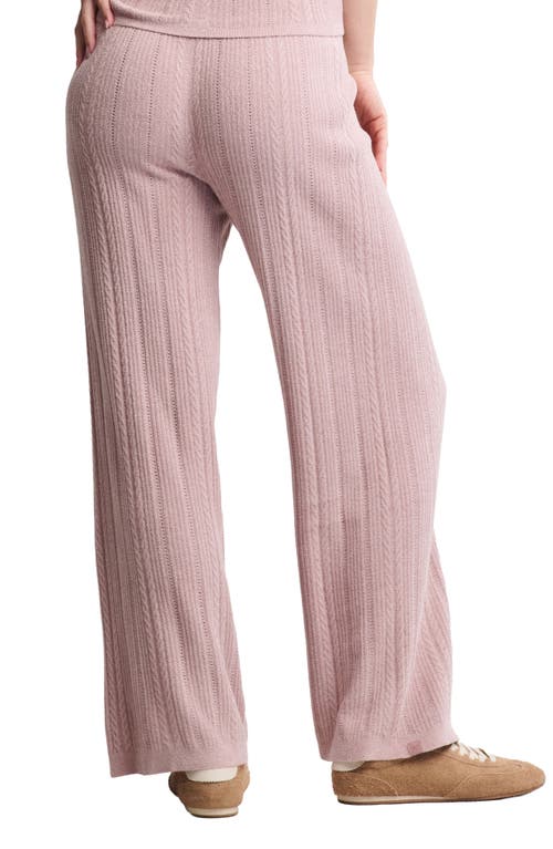 Barefoot Dreams Cozychic® Ultra Lite® Cable Knit Lounge Pants In Pink
