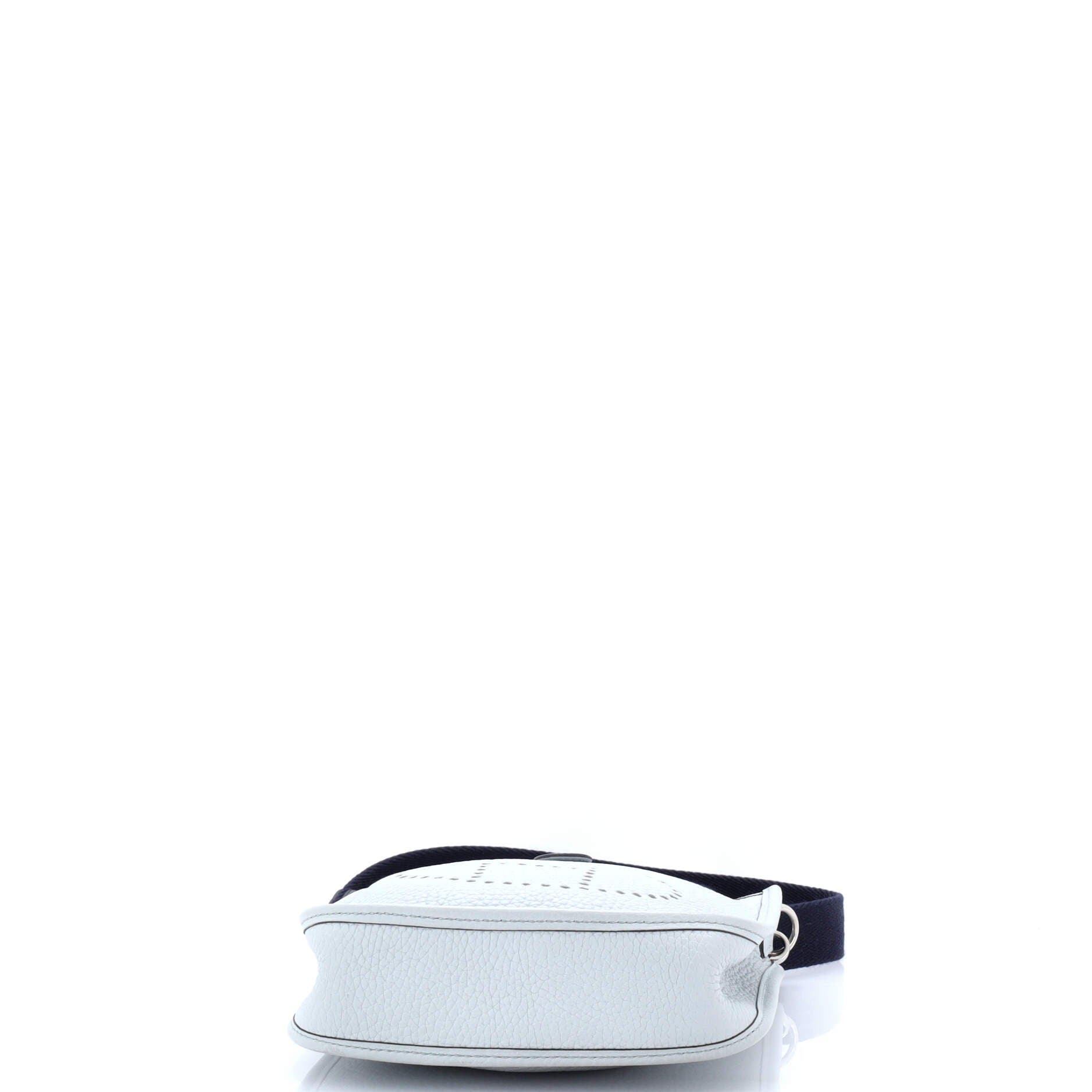 Pre-Owned Hermes Evelyne Bag Gen III Clemence TPM, Alternate, color, Bleu Glacier