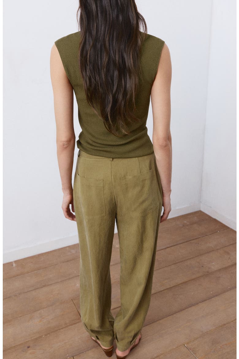 Cutout Rib Top, Alternate, color, KHAKI GREEN