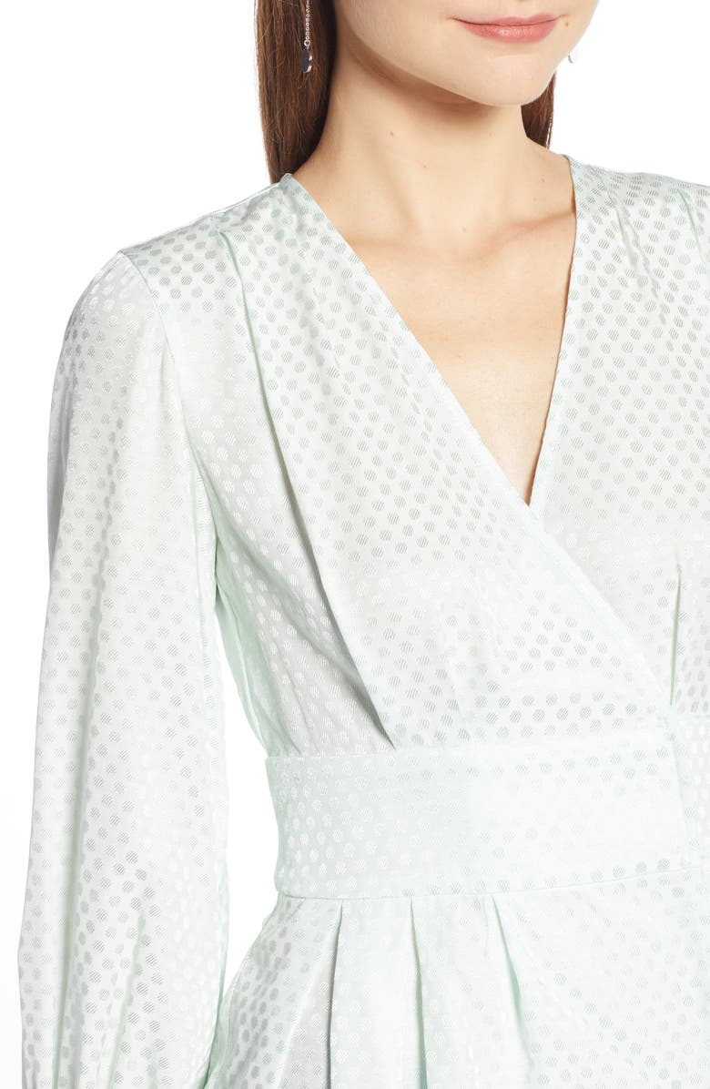 Something Navy Waist Detail Jacquard Top, Alternate, color,