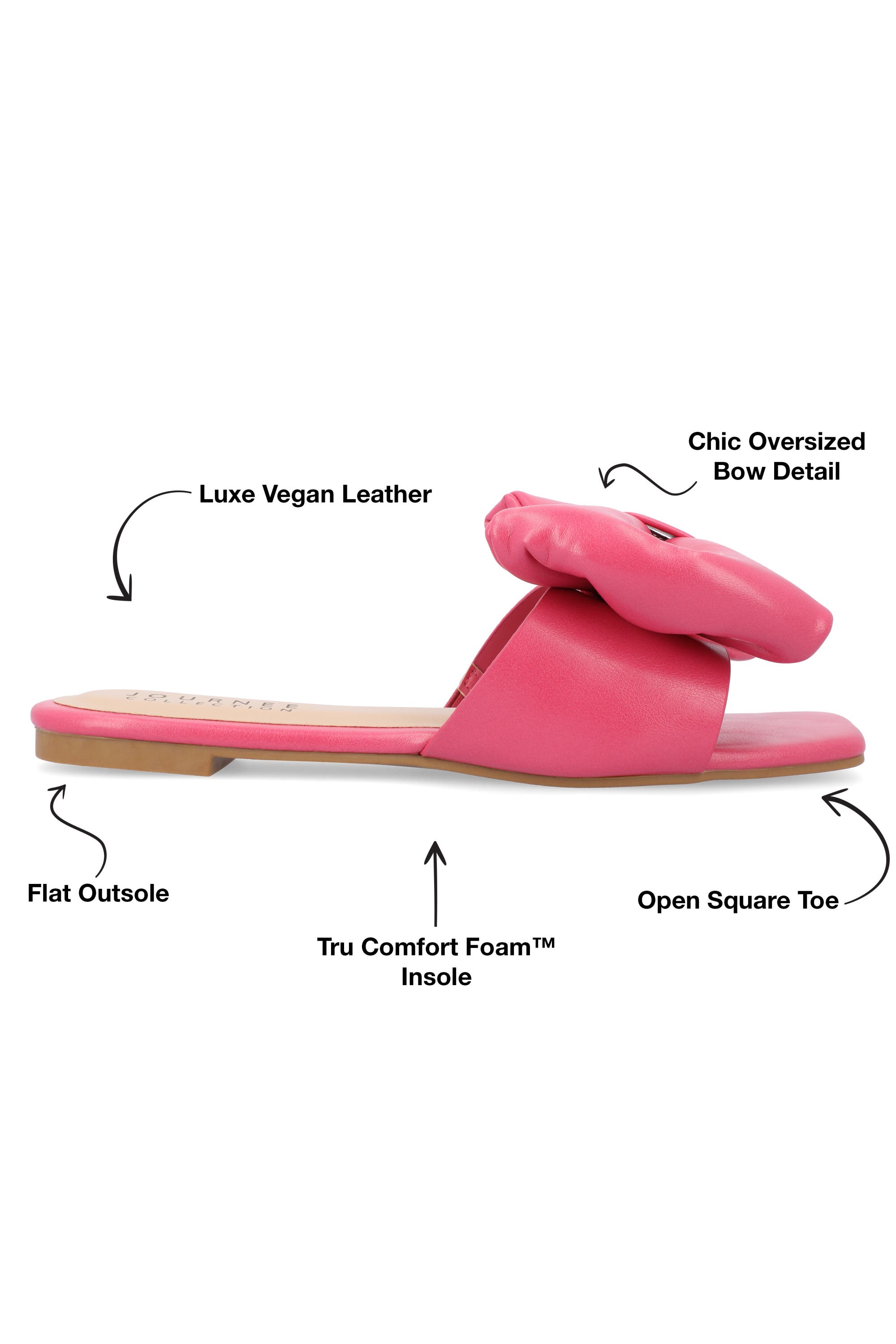 Fayre Bow Flat, Alternate, color, PINK