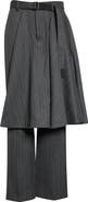 Sacai Pinstripe Skirt Layered Trousers