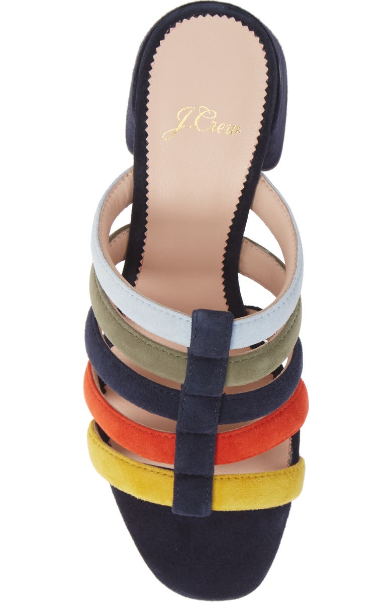 J.Crew Penny Strappy Suede Slide Sandal, Alternate, color,
