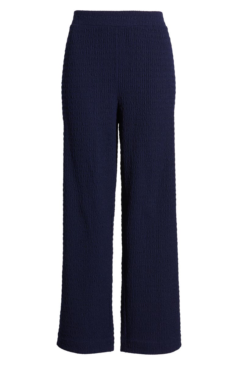 AK ANNE KLEIN Textured Knit Wide Leg Pants, Alternate, color, Distant Mountain