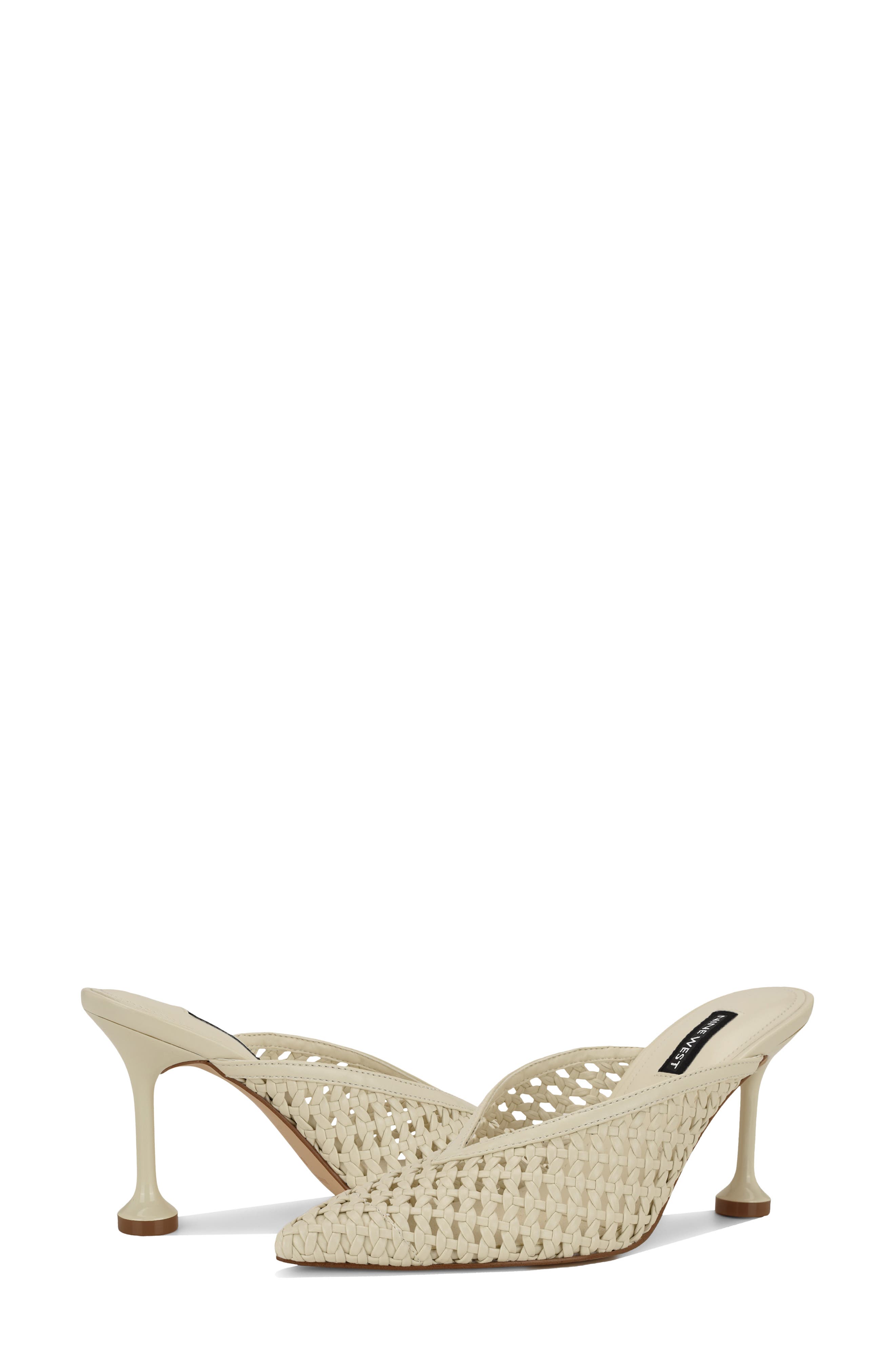 Grasso Woven Mule, Alternate, color, IVORY