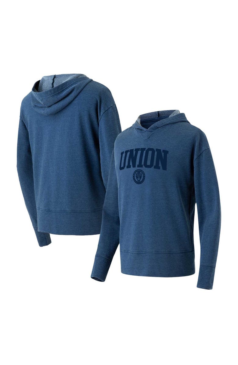 CONCEPTS SPORT Women's Concepts Sport Navy Philadelphia Union Volley Hoodie Long Sleeve T-Shirt, Alternate, color,