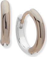 Lauren Ralph Lauren Two-Tone Huggie Hoop Earrings