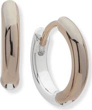 Lauren Ralph Lauren Two-Tone Huggie Hoop Earrings