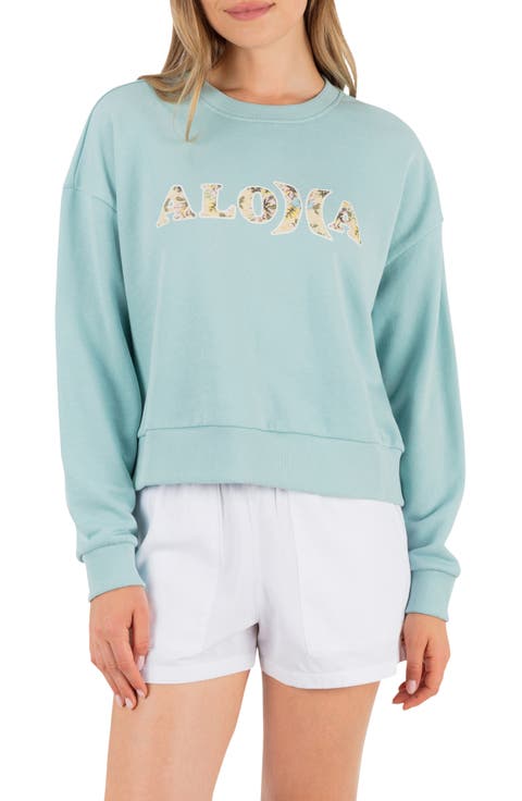Hello Aloha Oversize Relaxed Sweatshirt