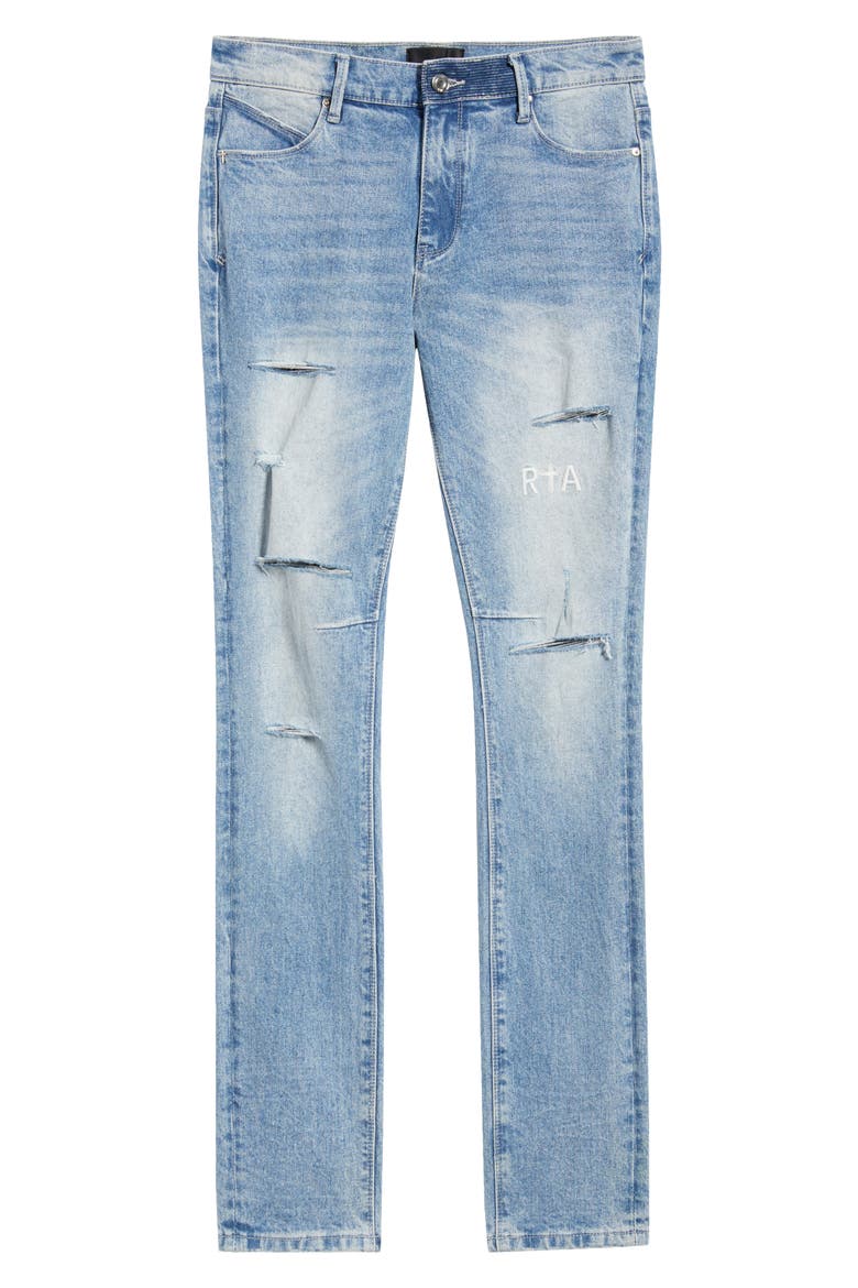 Bryant Ripped Skinny Jeans, Alternate, color, FADED DISTRESSED BLUE
