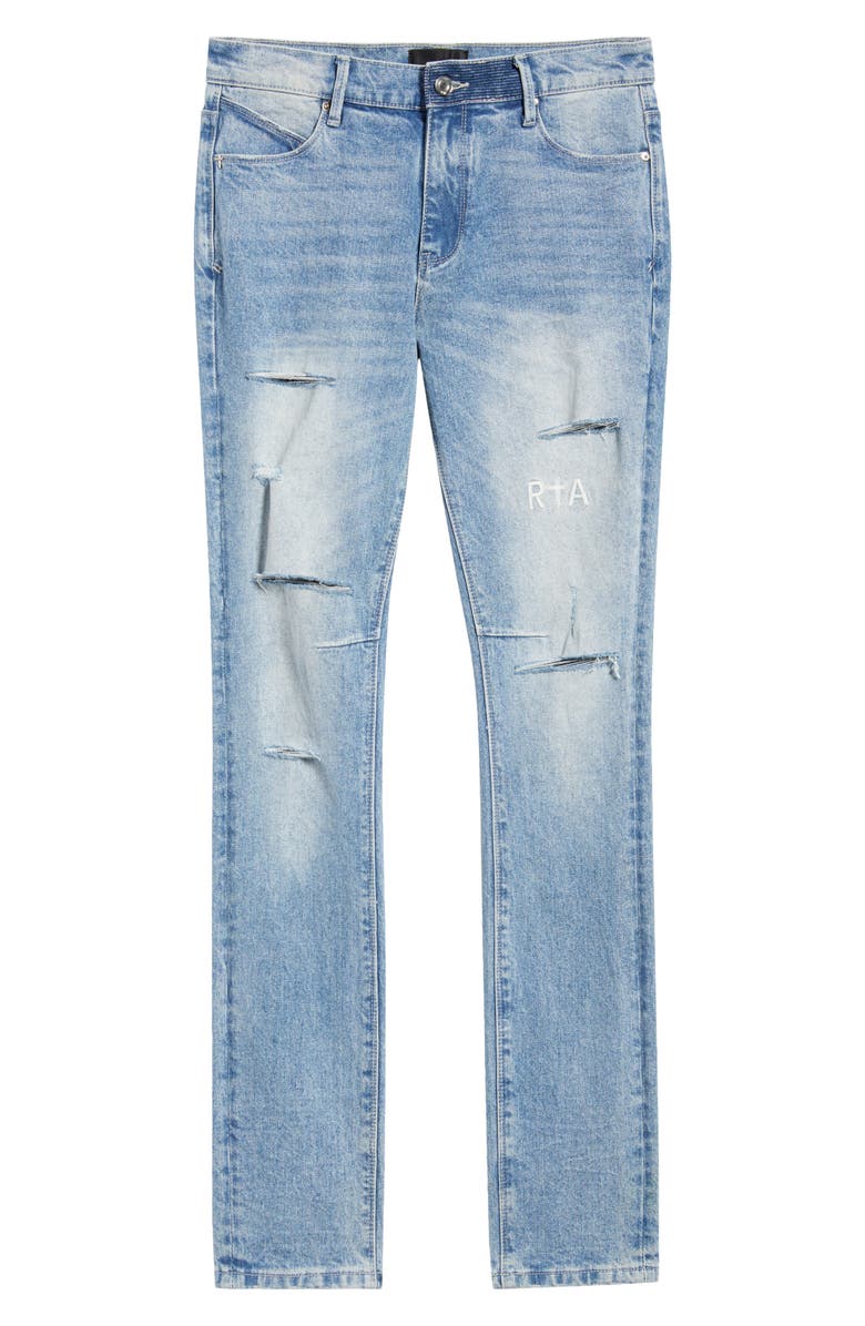 RtA Bryant Ripped Skinny Jeans, Main, color, 