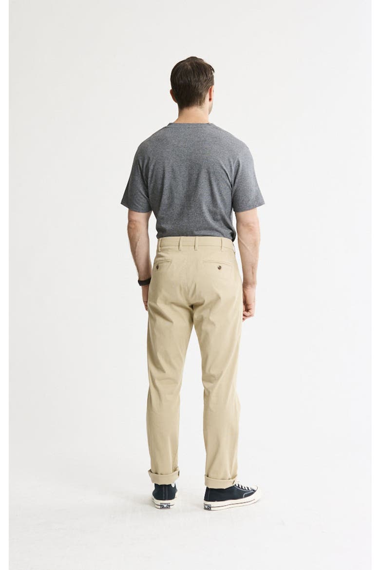 Cotton Silk Blend Stretch Chino Pants, Alternate, color, Khaki