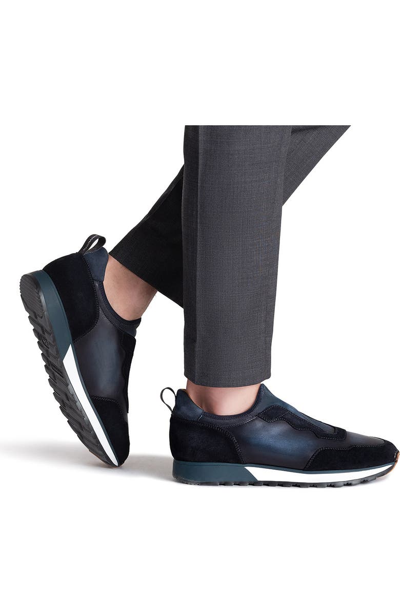 Magnanni Arco Slip-On Sneaker, Alternate, color, Navy
