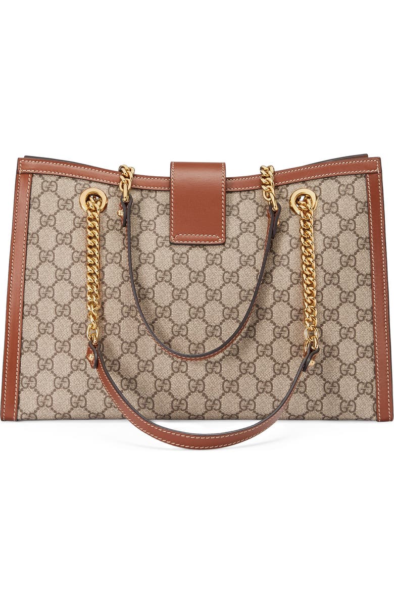 Gucci Medium Padlock GG Supreme Canvas Tote, Alternate, color,