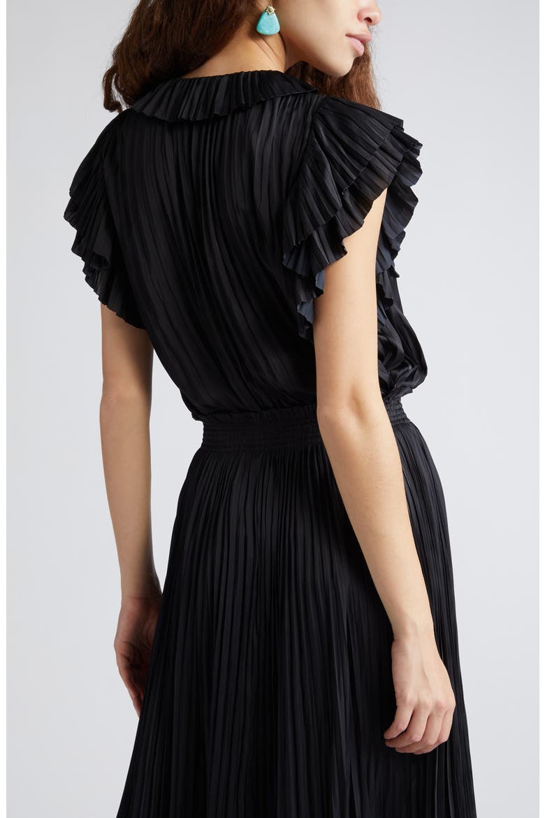 Elli Pleat Satin Stop, Alternate, color, NOIR