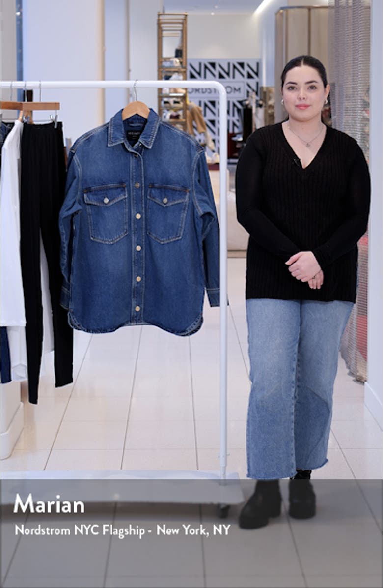 Alba Oversize Denim Button-Up Shirt, sales video thumbnail