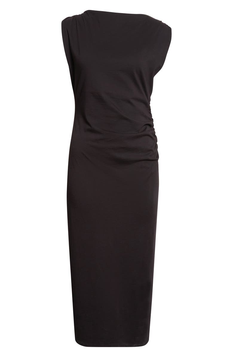 Vince Cowl Neck Pima Cotton Midi Dress, Alternate, color, 