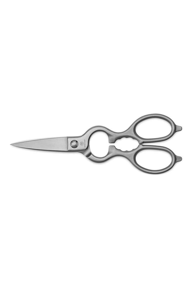 8.5-Inch Brushed Stainless Kitchen Shears, Main, color, BLACK
