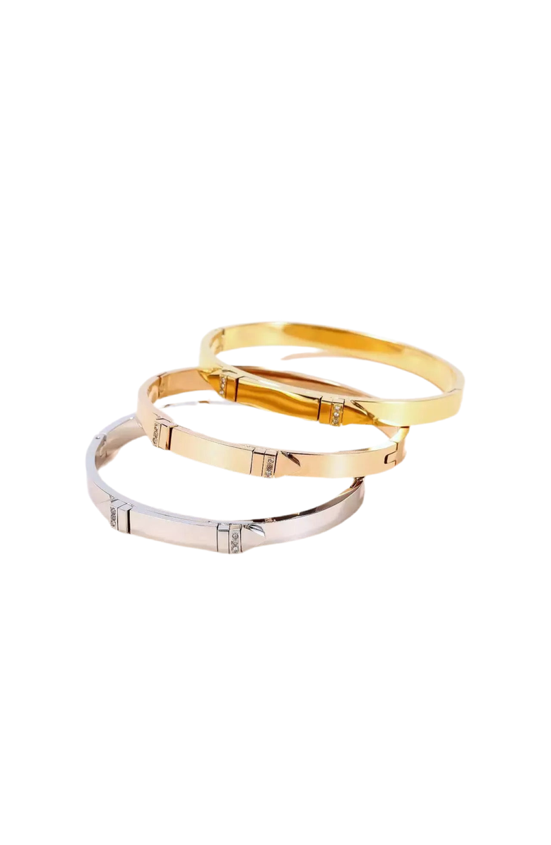 Mazin Jewels Brita Bangle, Alternate, color, Rosegold