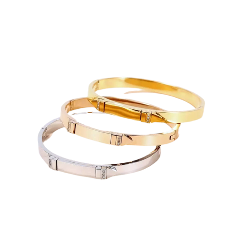 Mazin Jewels Brita Bangle In Gold