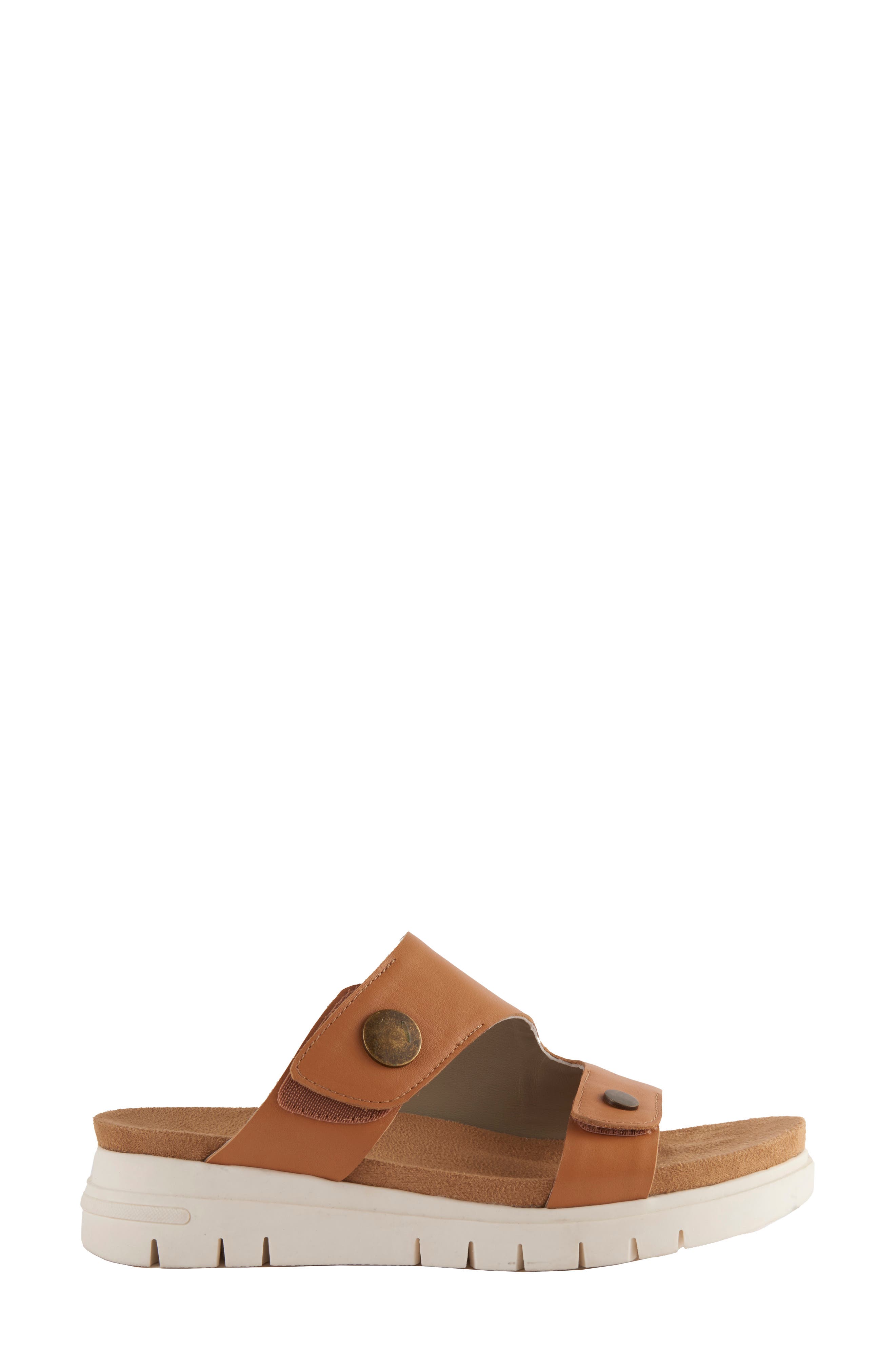 Elena Wedge Slide Sandal, Alternate, color, HONEY CALF