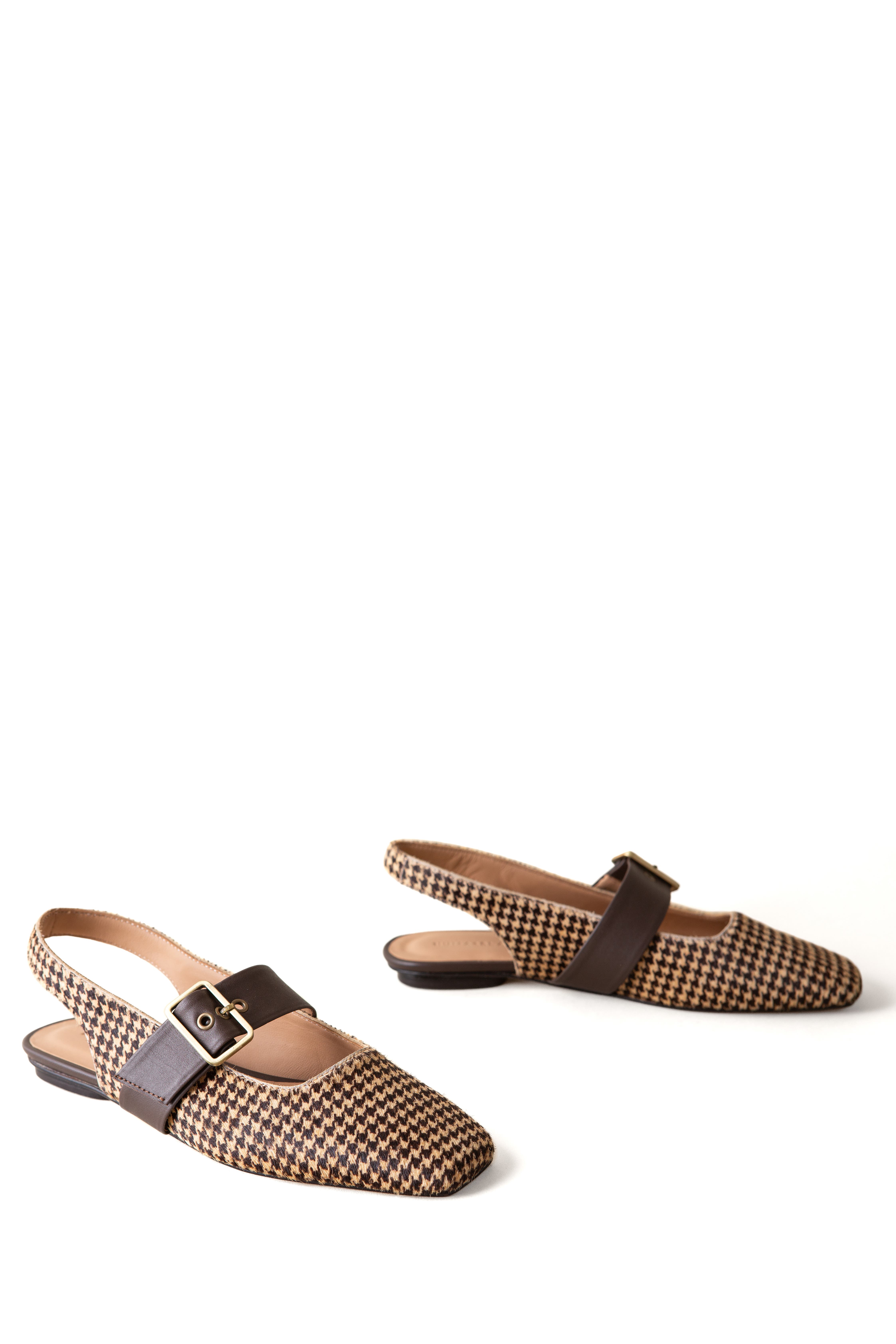 Farrah Slingback Flat, Alternate, color, Chocolate Tweed Calf Hair
