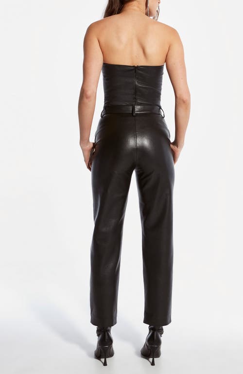 As By Df Cinematique Stretch Leather Bustier In Black