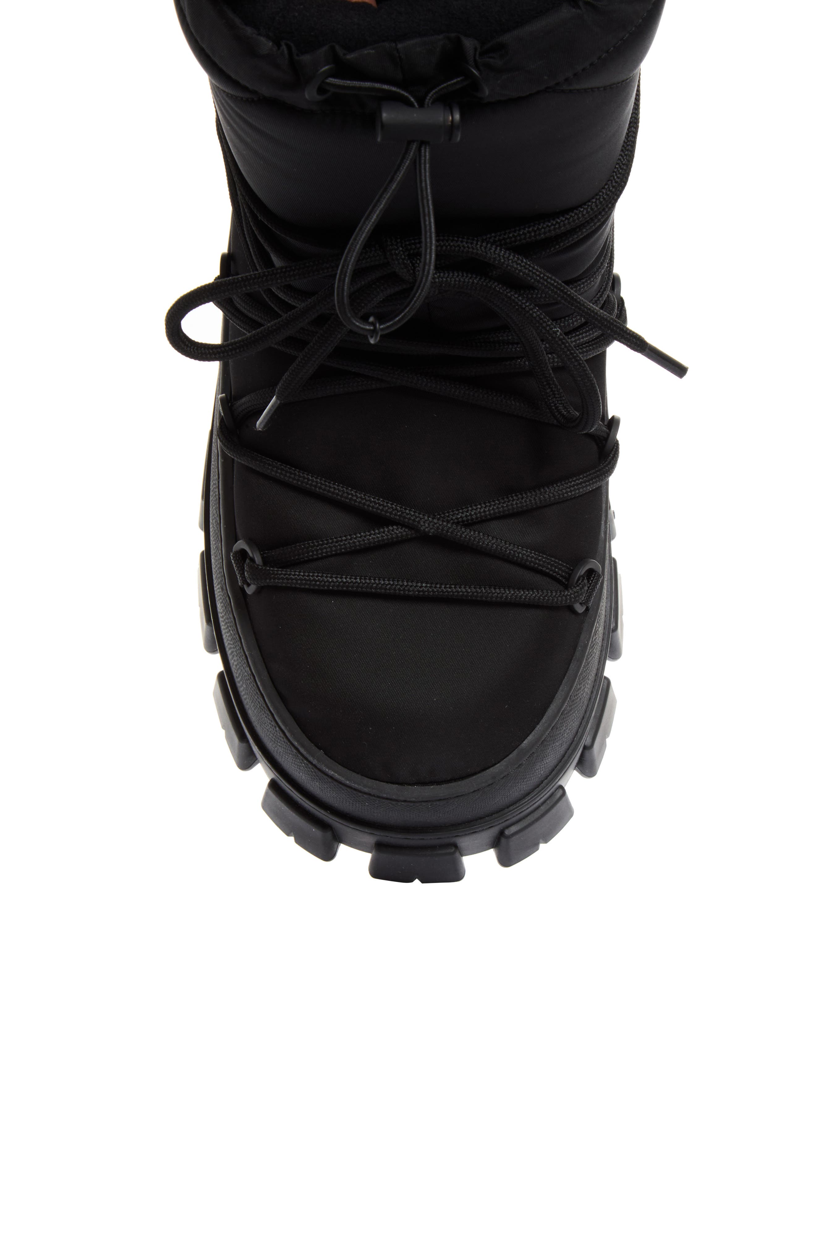 Re-Nylon Gabardine Après Ski Boot, Alternate, color, NERO