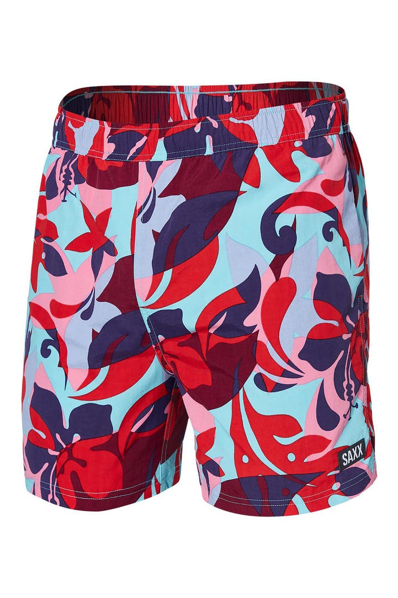 Floral Print 2N1 Volley Shorts, Alternate, color, TROPICAL LENS-MULTI