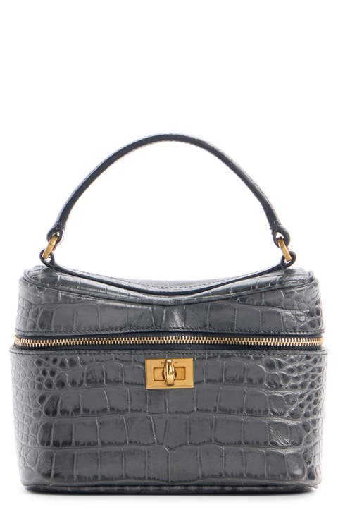 Rodeo Croc Embossed Leather Vanity Case