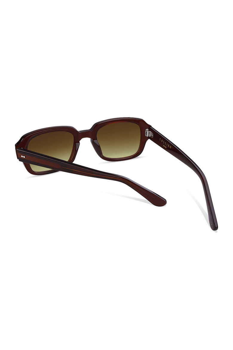 Mas 50mm Square Acetate Sunglasses, Alternate, color, Brown