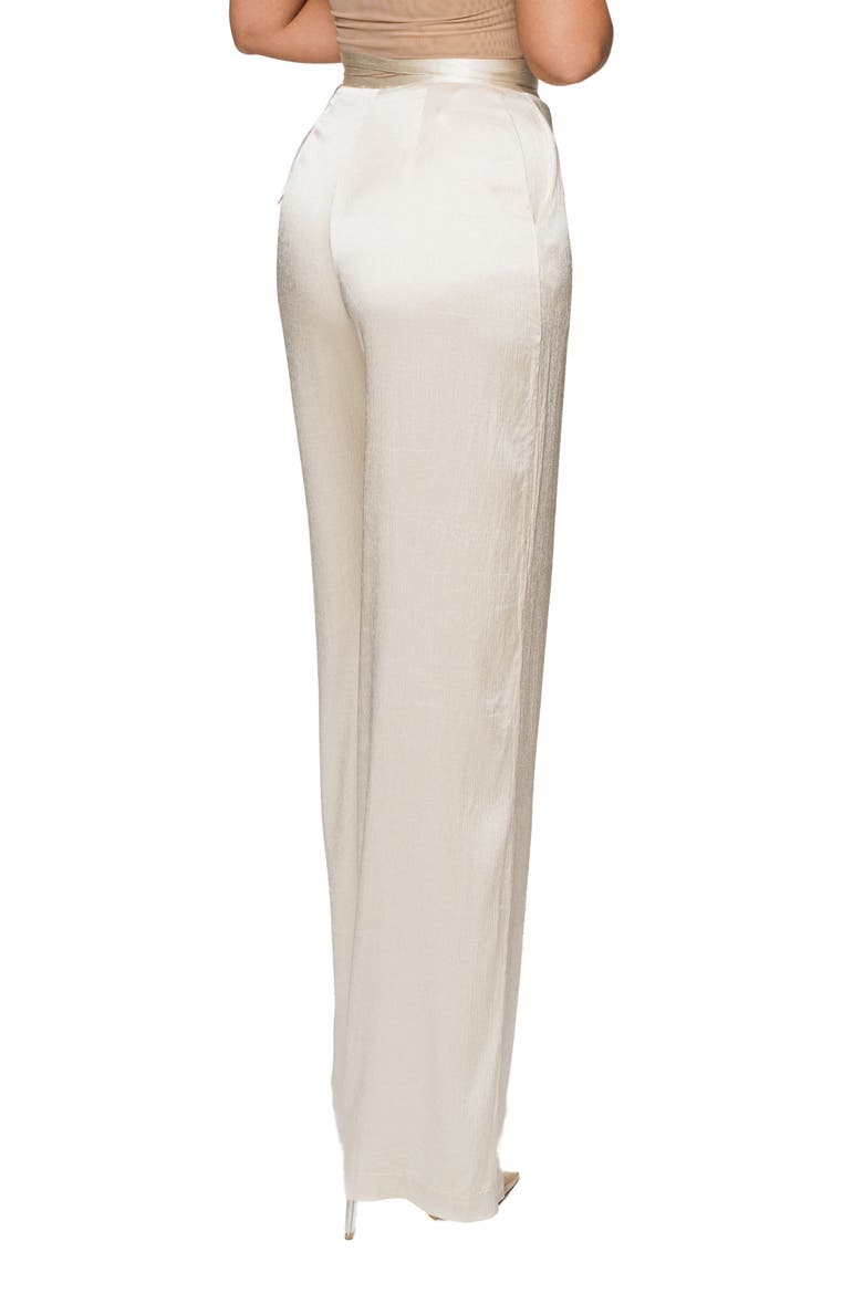 Deserae Silk Blend Wide Leg Pants, Alternate, color, CREAM