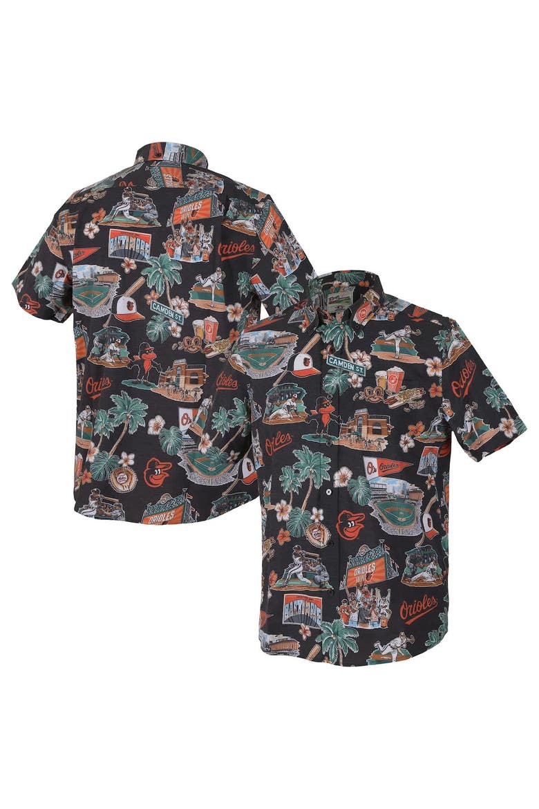 Men's Reyn Spooner  Black Baltimore Orioles Scenic Tri-Blend Button-Down Shirt, Main, color, Black