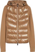 Moncler Grenoble Fleece & Quilted Down Hooded Jacket