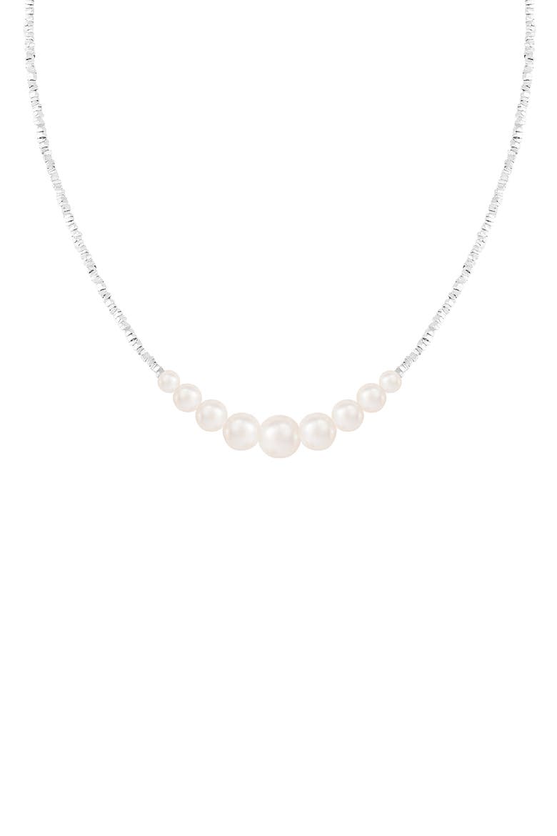 Freshwater Pearl Necklace, Main, color, WHITE