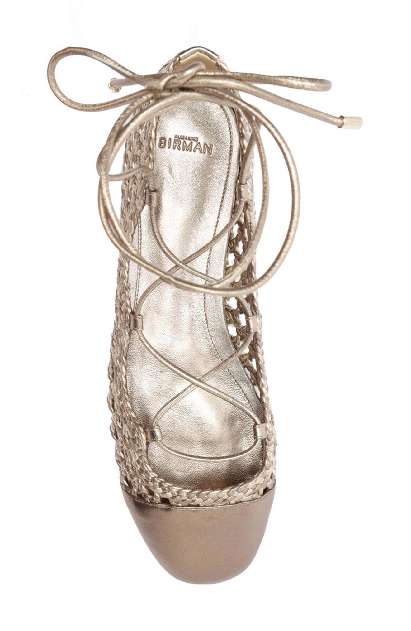 Alexandre Birman Ballerina Tresse Flat, Alternate, color, 