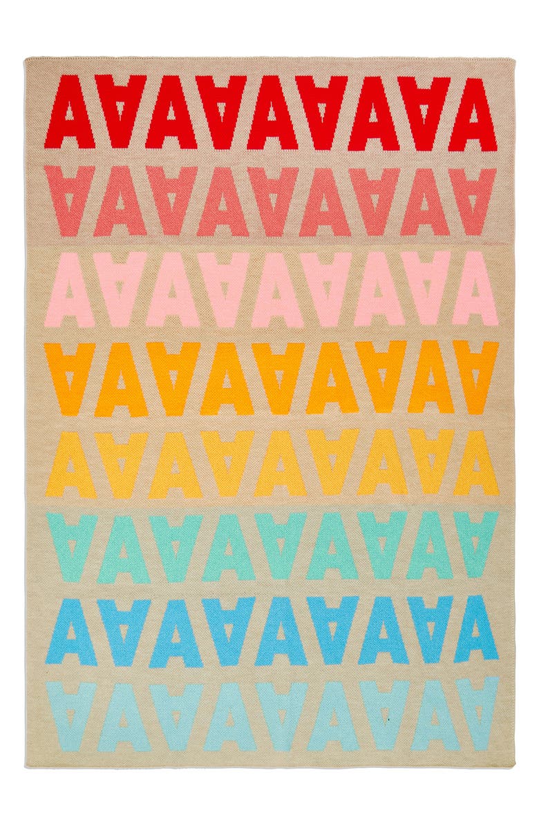 BaubleBar All Mirrored Initial Throw Blanket, Alternate, color, 