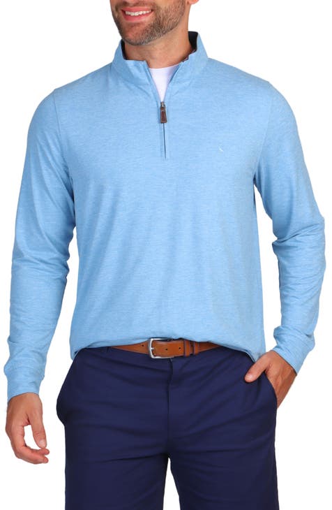 Brushed Mélange Quarter-Zip Pullover