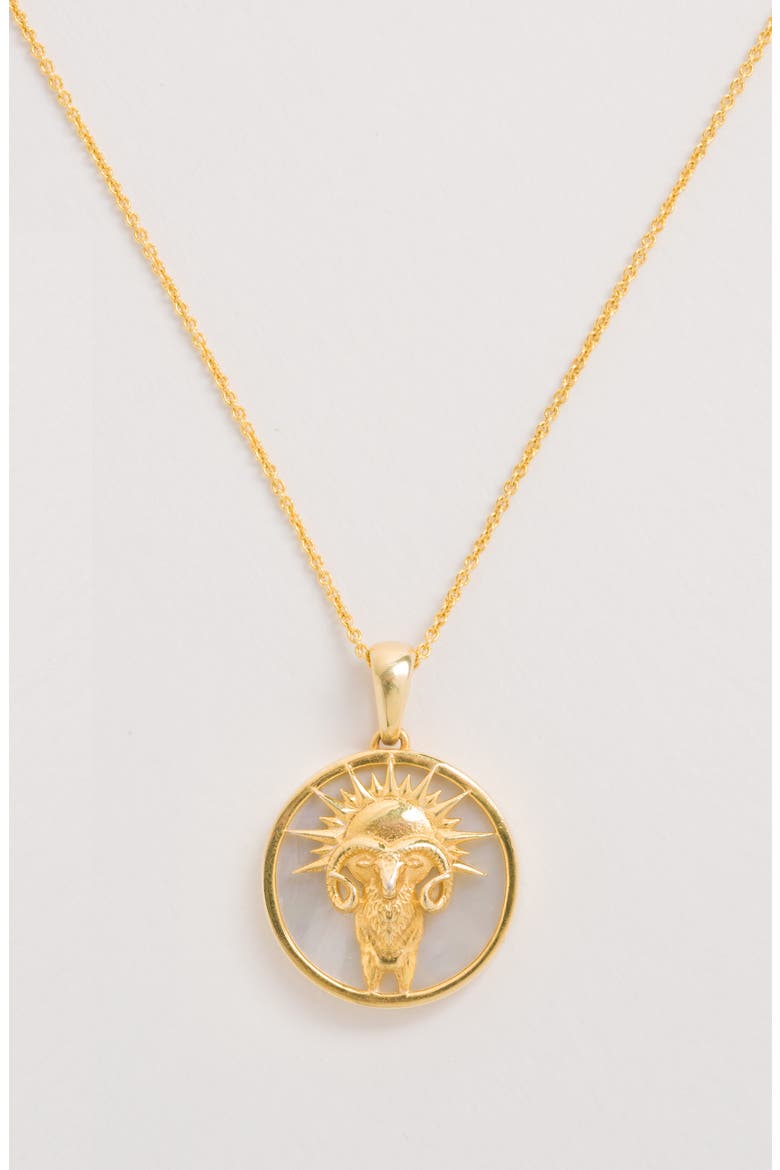Zodiac Necklace, Alternate, color, Aries