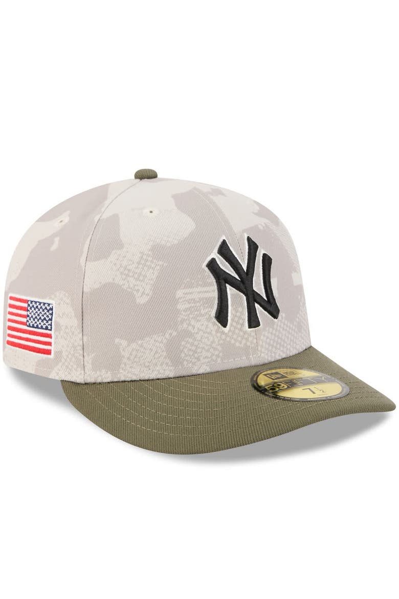 Men's New Era Light Beige/Olive New York Yankees 2025 Armed Forces Day 59FIFTY Fitted Hat, Alternate, color, Light Beige