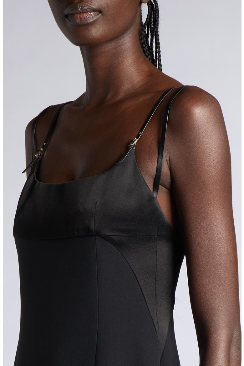 Silk & Wool Cady Cocktail Dress, Alternate, color, BLACK